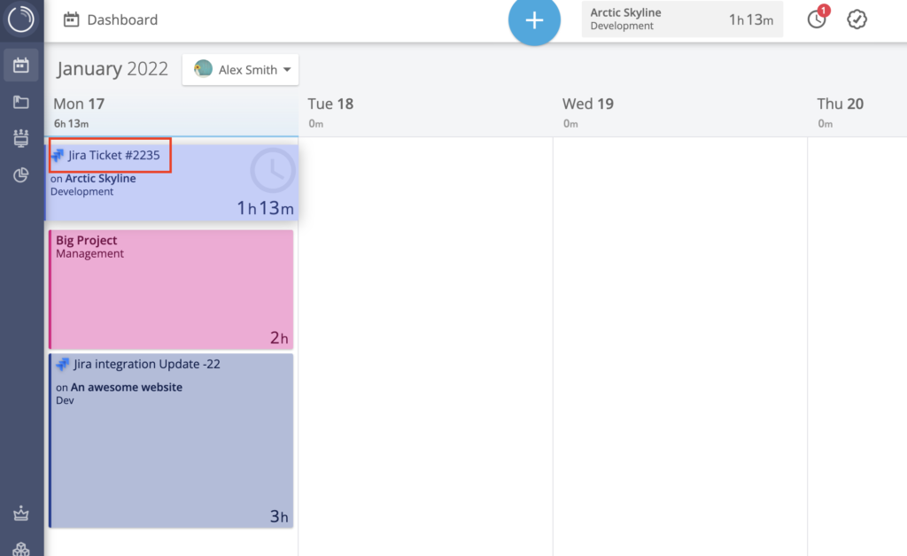 time register in jira with timeneye