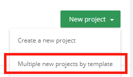 timeneye creating multiple projects