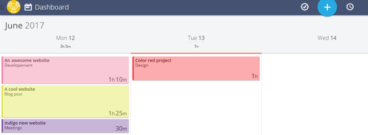timeneye dashboard
