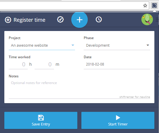 time-tracking-chrome-exstension