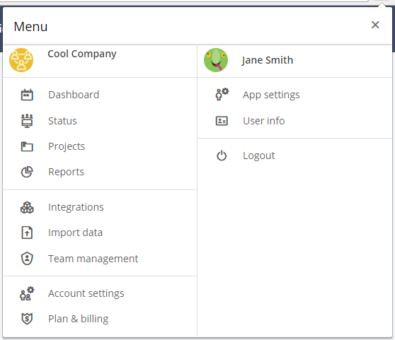 timeneye-timetracking-menu