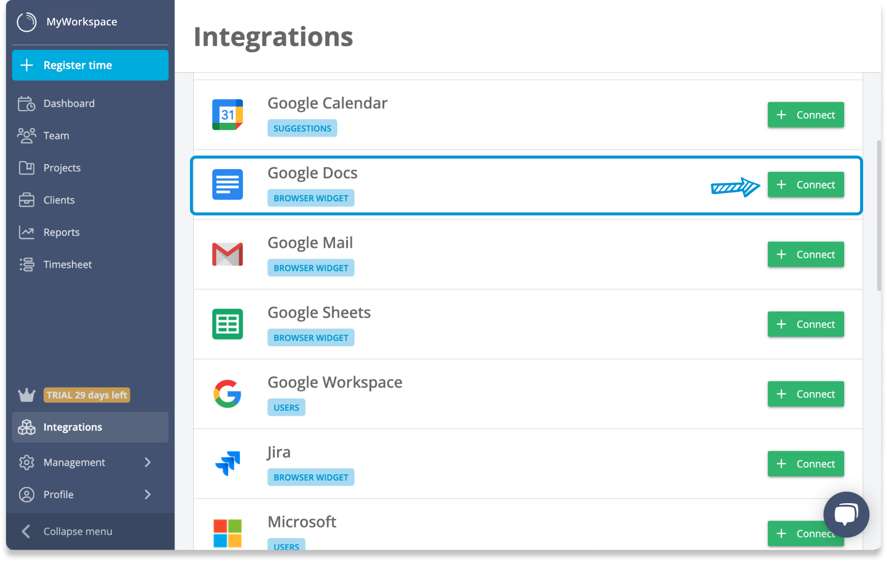 Google Docs_connect