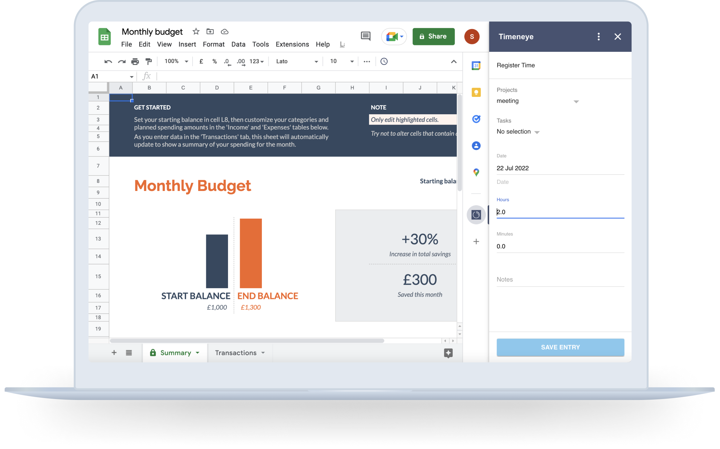 Google Sheets hero image