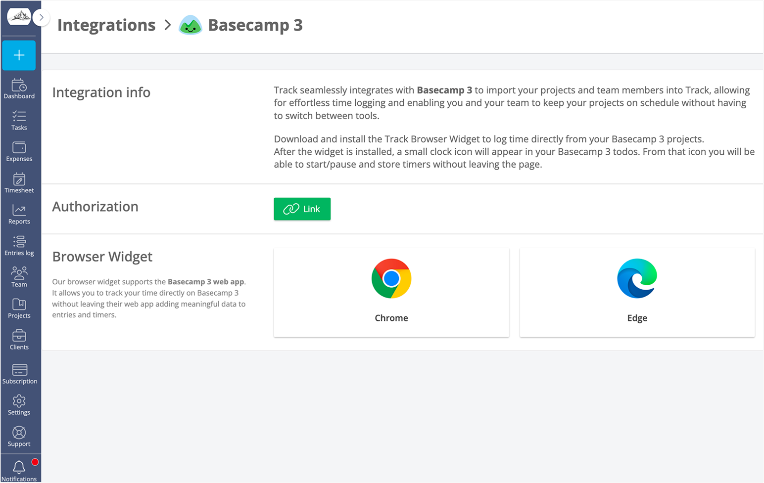 basecamp download widget
