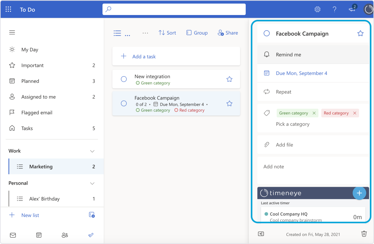 ms to do detailed task setting